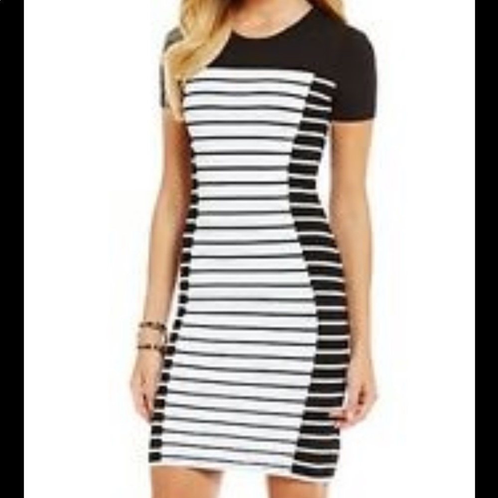 MICHAEL KORS striped bodycon  Sheath Dress,